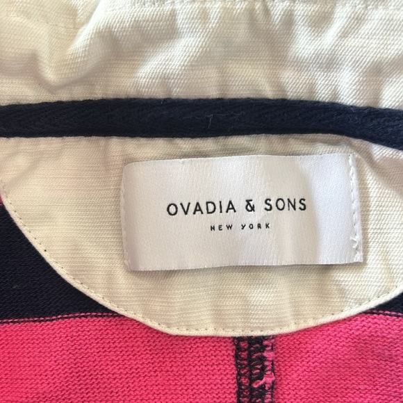 Ovadia & Sons Pink Black Rugby Polo Long Sleeve Shirt. Size M - Picture 6 of 12